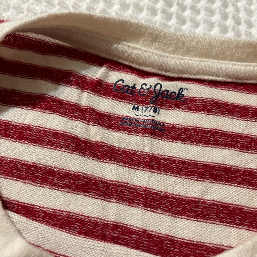 Cat & Jack Red and White Long Sleeve Tee - Picture 4 of 4